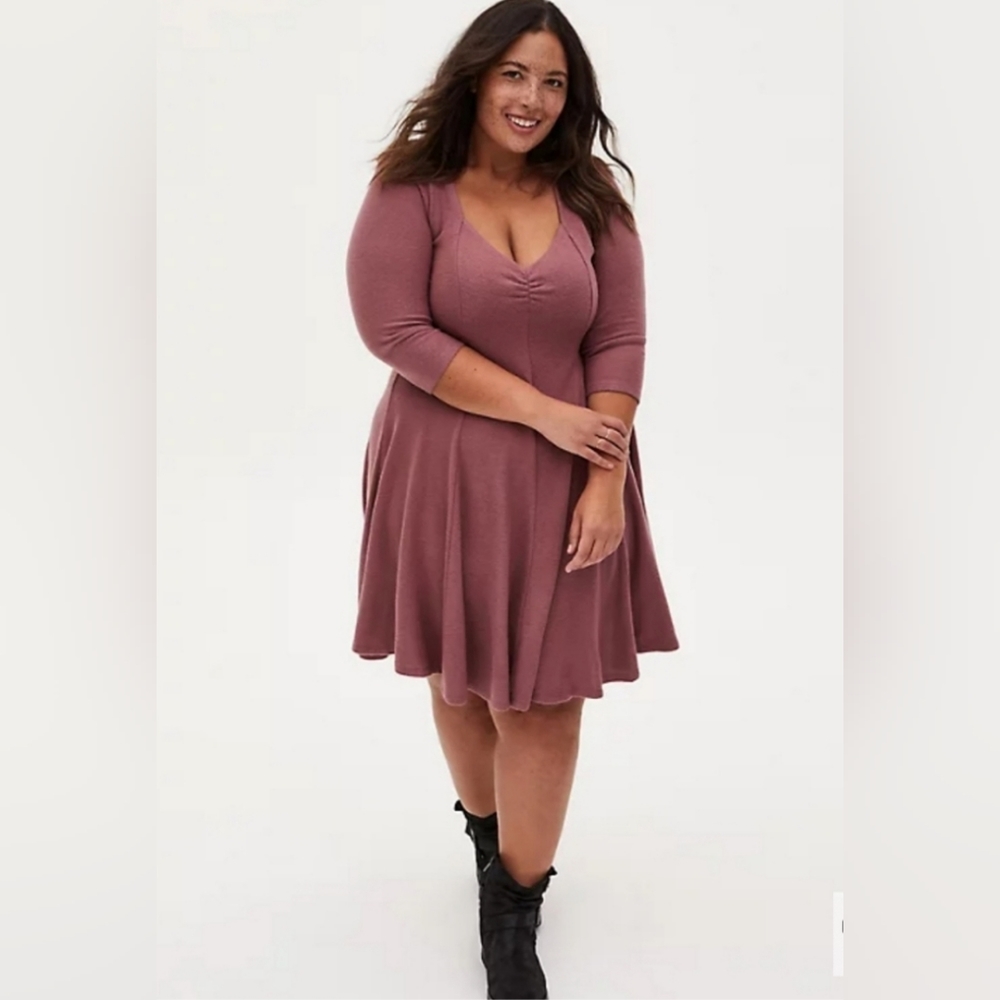 Torrid Super Soft Plush Blush Pink Dress Size 3X NWOT